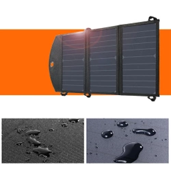 Choetech składana ładowarka solarna słoneczna fotowoltaiczna 19W 2x USB 2,4A czarny (SC001)