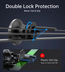 Choetech T204-F magnetic car holder with 15W wireless charging - black