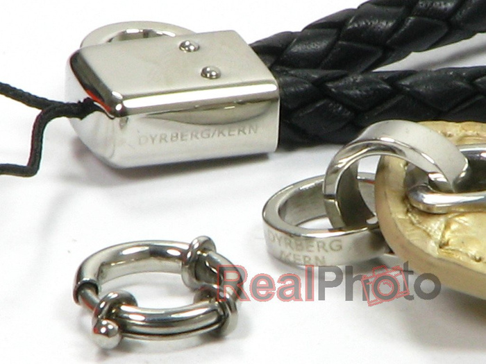 Przywieszka ZŁOTY Kwadrat ZE SKÓRY DYBERG-KERN