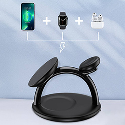 Choetech indukcyjna stacja ładująca 3w1 iPhone 12/13/14, AirPods Pro, Apple Watch czarny (T587-F)