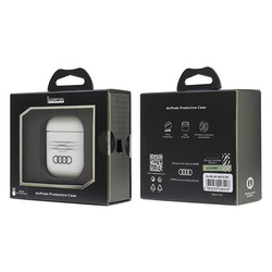 Audi IML Geometric Pattern AirPods 1/2 cover biały/white AU-IMLAP-A6/D3-WE