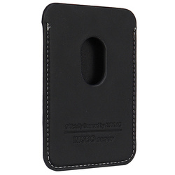 Audi Synthetic Leather Wallet Card Slot czarny/black MagSafe AU-MSCH-Q3/D1-BK