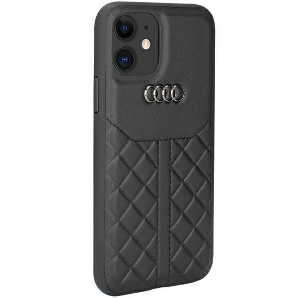 Audi Genuine Leather iPhone 12 / 12 Pro 6.1" czarny/black hardcase AU-TPUPCIP12P-Q8/D1-BK