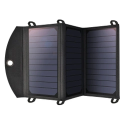 Choetech składana ładowarka solarna słoneczna fotowoltaiczna 19W 2x USB 2,4A czarny (SC001)