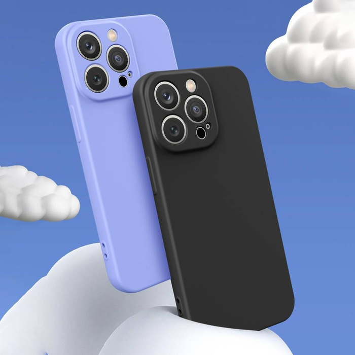 Silicone case etui Samsung Galaxy A14 5G / Galaxy A14 silikonowy pokrowiec fioletowe