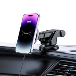 UCHWYT TECH-PROTECT A2 MAGNETIC MAGSAFE DASH CAR WIRELESS CHARGER 15W BLACK