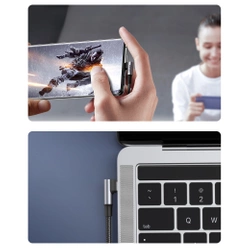 Kabel USB-C do USB-C, kątowy UGREEN US334 5A, PD 100W, 2m (czarny)