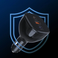 Choetech TC0024 car charger 160W 2x USB-C PD 3.1 1x USB-A - black