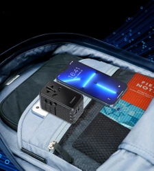 Adapter podróżny Choetech PD6028 EU / US / AUS / UK 2x USB-C 2x USB-A 100W - czarny