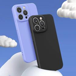 Silicone case etui Samsung Galaxy A14 5G / Galaxy A14 silikonowy pokrowiec fioletowe