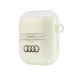 Audi IML Geometric Pattern AirPods 1/2 cover biały/white AU-IMLAP-A6/D3-WE