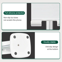 Choetech H035 aluminum stand for a phone or tablet with adjustment - white and silver