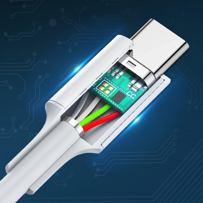 Kabel Ugreen US264 60518 USB-C / USB-C PD QC AFC 1m - biały