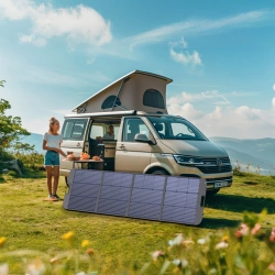 Choetech ładowarka solarna składana 200W czarna (SC011)