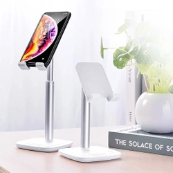 Choetech H035 aluminum stand for a phone or tablet with adjustment - white and silver