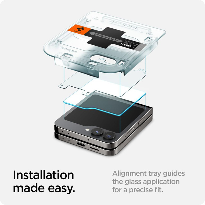 SZKŁO HARTOWANE SPIGEN GLAS.TR ”EZ FIT” 2-PACK GALAXY Z FLIP 6 / 7 FE CLEAR