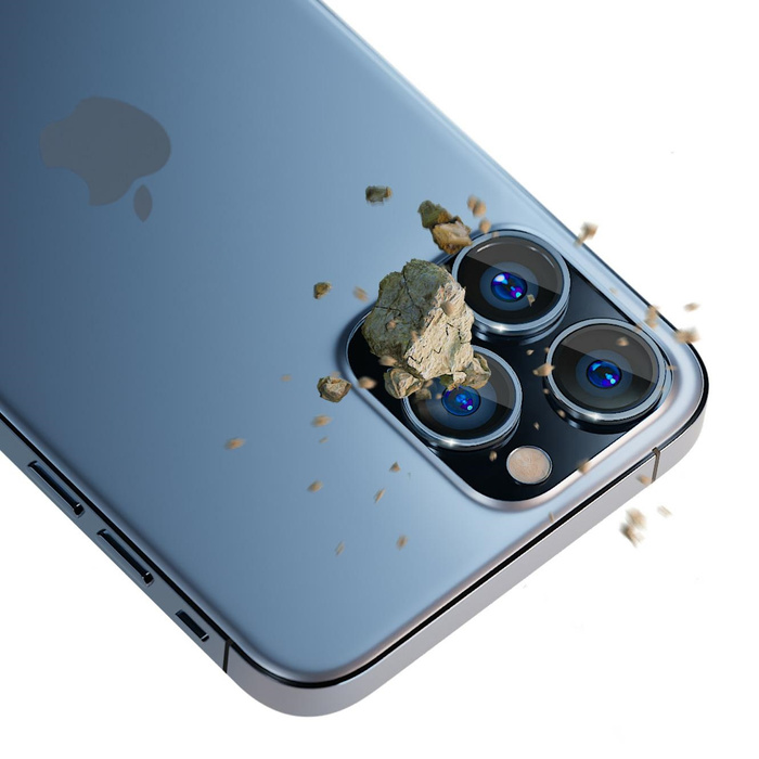3mk Lens Protection Pro iPhone 13 Pro / 13 Pro Max blue/sierra blue Protection for camera lens with mounting frame 1pc.