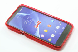 Pokrowiec S-Line Sony Xperia E4G Czerwony Etui Silikon
