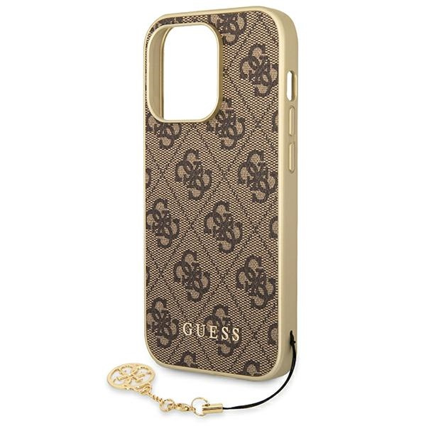 Case GUESS Apple iPhone 14 Pro Max 4G Charms Collection Brown Hardcase