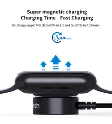 Ładowarka bezprzewodowa Choetech T319 MFI o mocy 5W, do Apple Watch + kabel USB-C - czarna