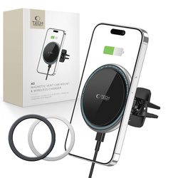 UCHWYT TECH-PROTECT A2 MAGNETIC MAGSAFE VENT CAR WIRELESS CHARGER 15W BLACK