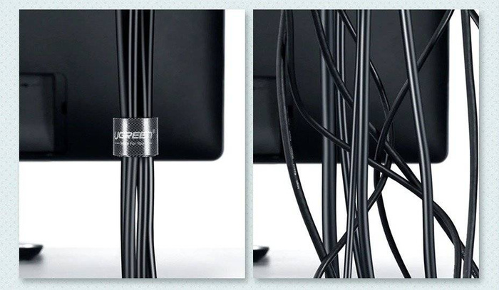 Organizer For Cables Velcro UGREEN 5 Meters Black