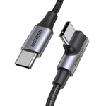 Kabel USB-C do USB-C, kątowy UGREEN US334 5A, PD 100W, 2m (czarny)