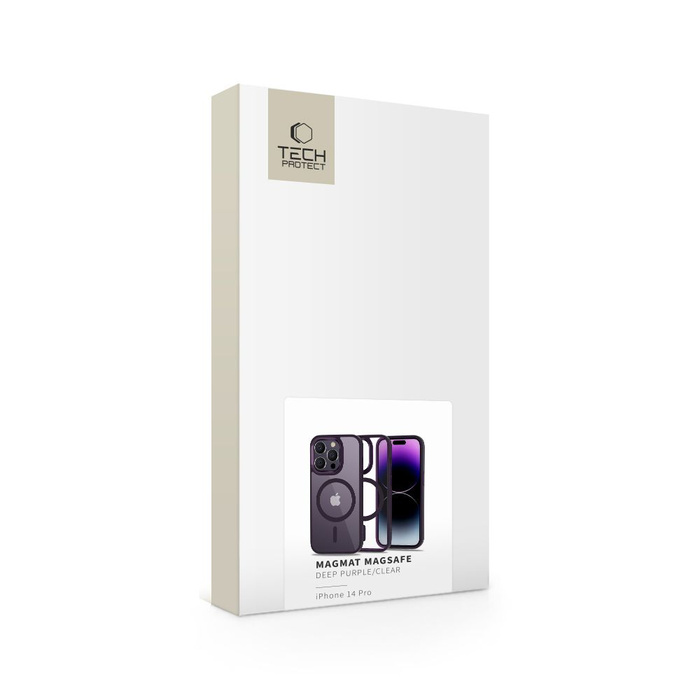 Etui Tech-protect Magmat Magsafe iPhone 14 Pro Deep Purple/clear