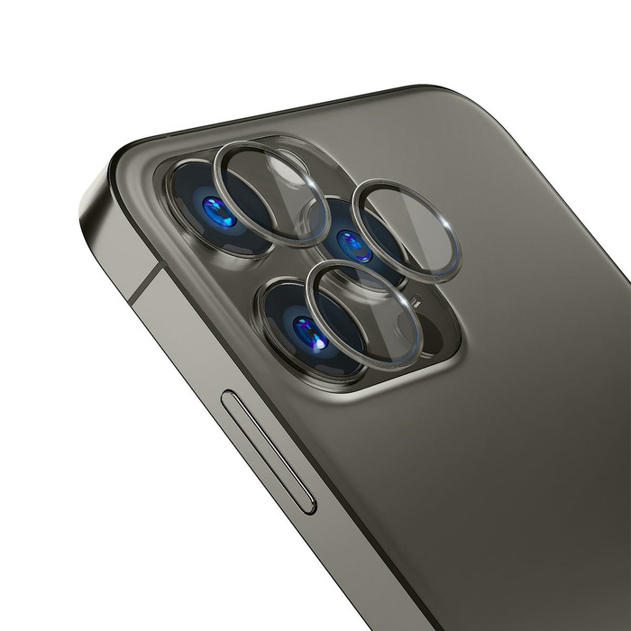 3mk Lens Protection Pro iPhone 14 Pro / 14 Pro Max graphite/graphite Protection for camera lens with mounting frame 1pc.