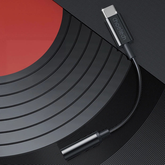 Adapter Choetech AUX003 USB-C do 3.5mm Audio Jack Adapter (czarny)