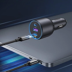 Ładowarka Ugreen EC705 samochodowa 130W 2x USB-C 1x USB-A - szara