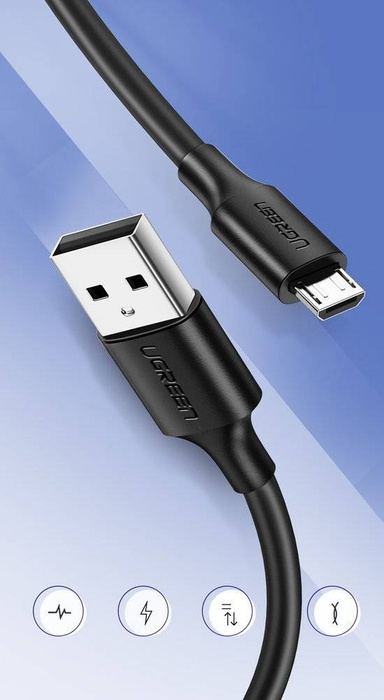 Ugreen cable USB - micro USB 2A 2m black cable (60138)