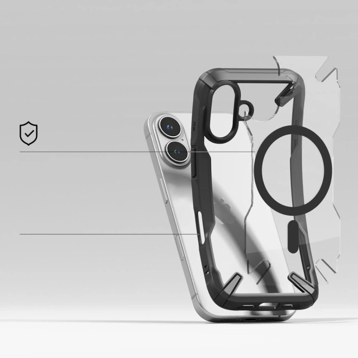 Etui RINGKE FUSION X MAGNETIC MAGSAFE IPHONE 16 BLACK