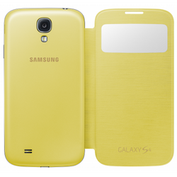 Futerał SAMSUNG Galaxy S4 SIV I9500 I9505 Etui Flip S-VIEW EF-CI950BWEG Żółty
