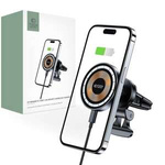 UCHWYT TECH-PROTECT MM15W-V5 MAGNETIC MAGSAFE VENT CAR MOUNT WIRELESS CHARGER 15W BLACK