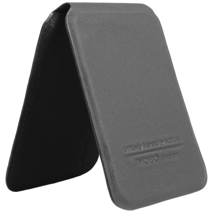 Audi Leather Wallet Card Slot Stand czarny/black MagSafe AU-MSCH-GT/D3-BK