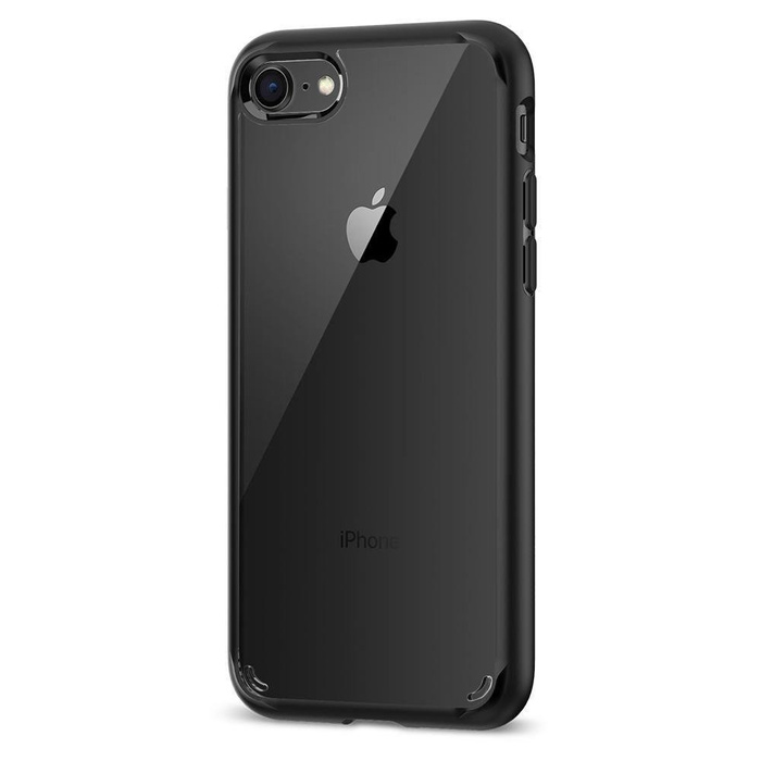 Case SPIGEN iPhone 7 / 8 / SE 2020 Ultra Hybrid Black Black Case Apple + Glass 3MK Flexible Glass Lite