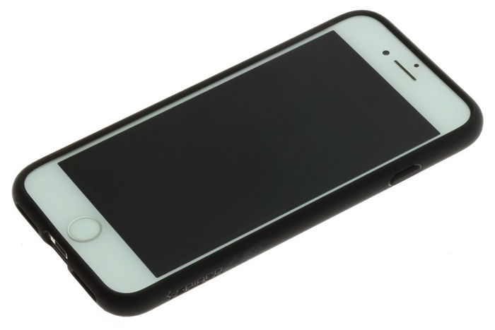 Case SPIGEN iPhone 7 / 8 / SE 2020 Ultra Hybrid Black Black Case Apple + Glass 3MK Flexible Glass Lite