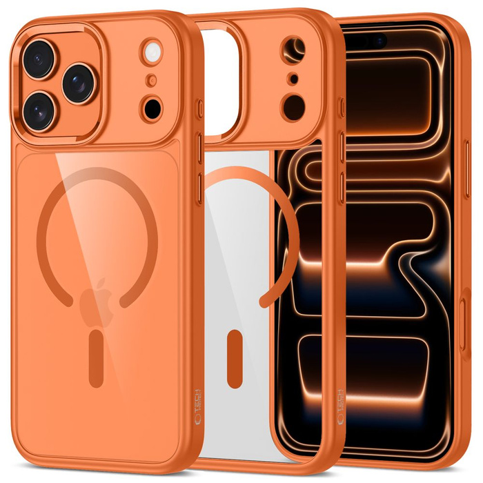 TECH-PROTECT MAGMAT MAGSAFE IPHONE 17 PRO COSMIC ORANGE/CLEAR