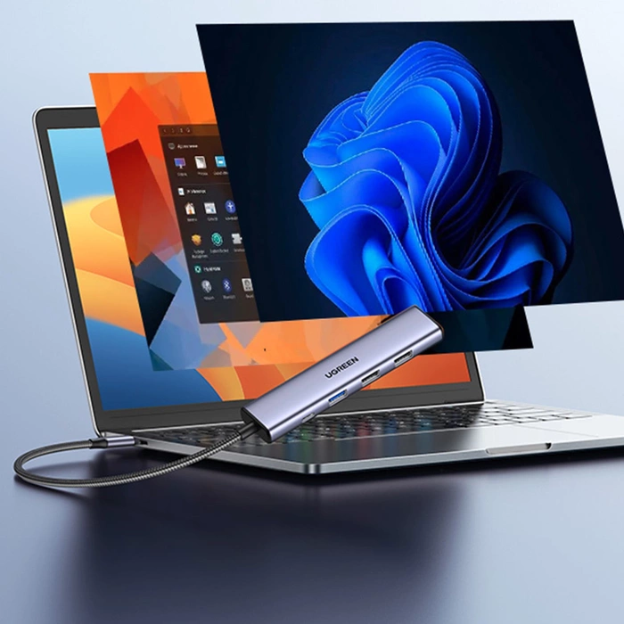 Adapter HUB UGREEN CM478 USB-C do HDMI, USB-A 3.0, 2x USB-A 2.0, PD