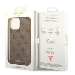 Case GUESS Apple iPhone 14 Pro Max 4G Charms Collection Brown Hardcase