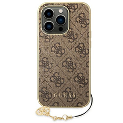 Case GUESS Apple iPhone 14 Pro Max 4G Charms Collection Brown Hardcase
