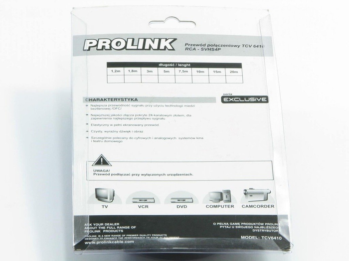 Kabel PROLINK 1RCA - SVHS4P 15m TCV6410 Promocja