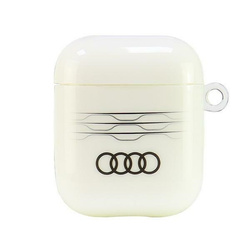 Audi IML Geometric Pattern AirPods 1/2 cover biały/white AU-IMLAP-A6/D3-WE
