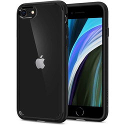 Case SPIGEN iPhone 7 / 8 / SE 2020 Ultra Hybrid Black Black Case Apple + Glass 3MK Flexible Glass Lite