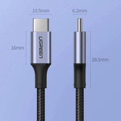 Kabel USB-C do USB-C UGREEN US316, 100W, 1.5m (czarny)
