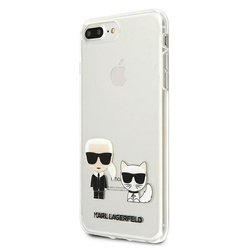 Etui KARL LAGERFELD Apple iPhone 7 Plus 8 Plus Karl & Choupette KLHCI8LCKTR Bezbarwny Hardcase