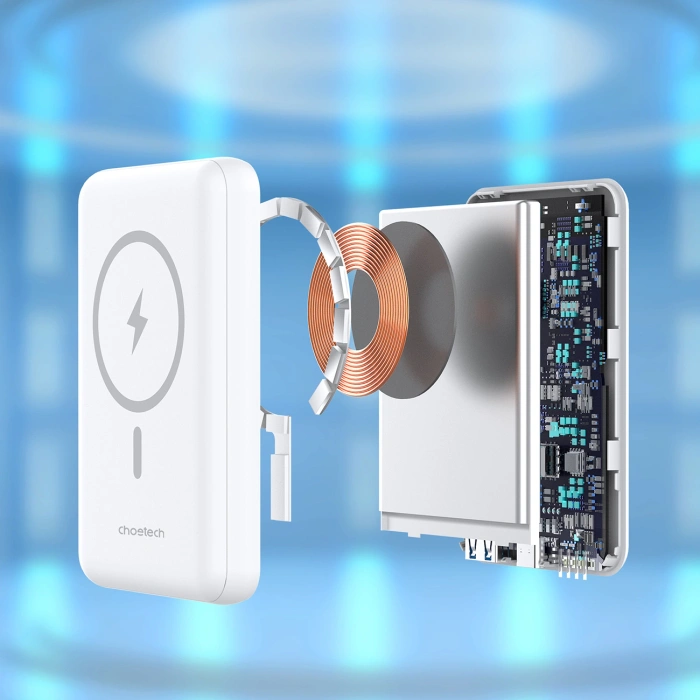 Choetech Powerbank B663 10000mAh 20W MagSafe USB-A / USB-C - white