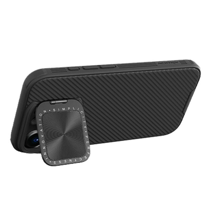 Etui Nillkin CamShield Prop Case na iPhone 16 Pro z osłoną na aparat i podstawką - czarne