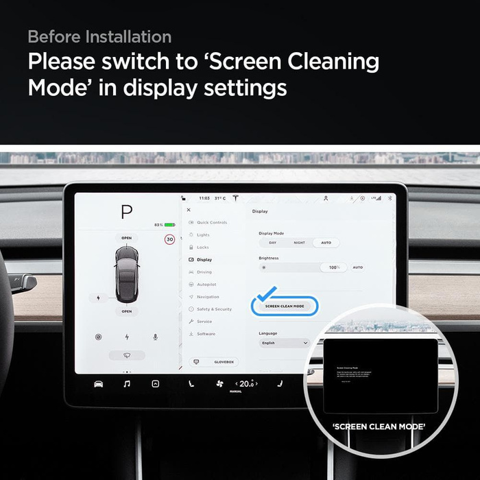 Szkło Hartowane Spigen Tesla Model 3 Y Glas.Tr ”ez Fit”